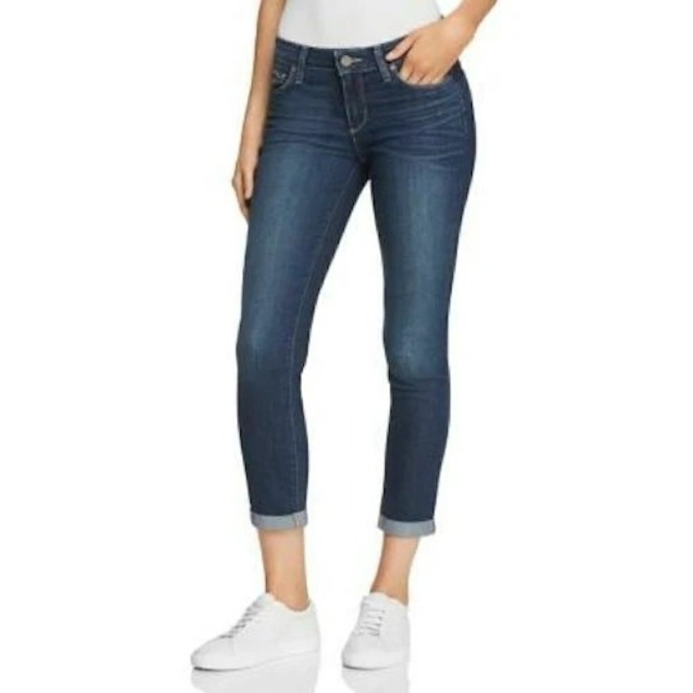 Paige Kylie Crop Dark Wash Skinny Jeans 30
